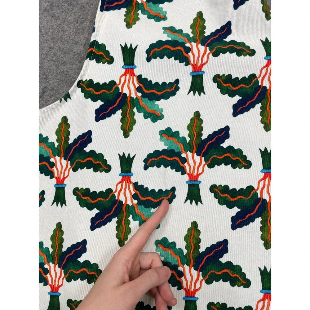 La DoubleJ Apron Green Orange White One Size Floral DoubleJ Read